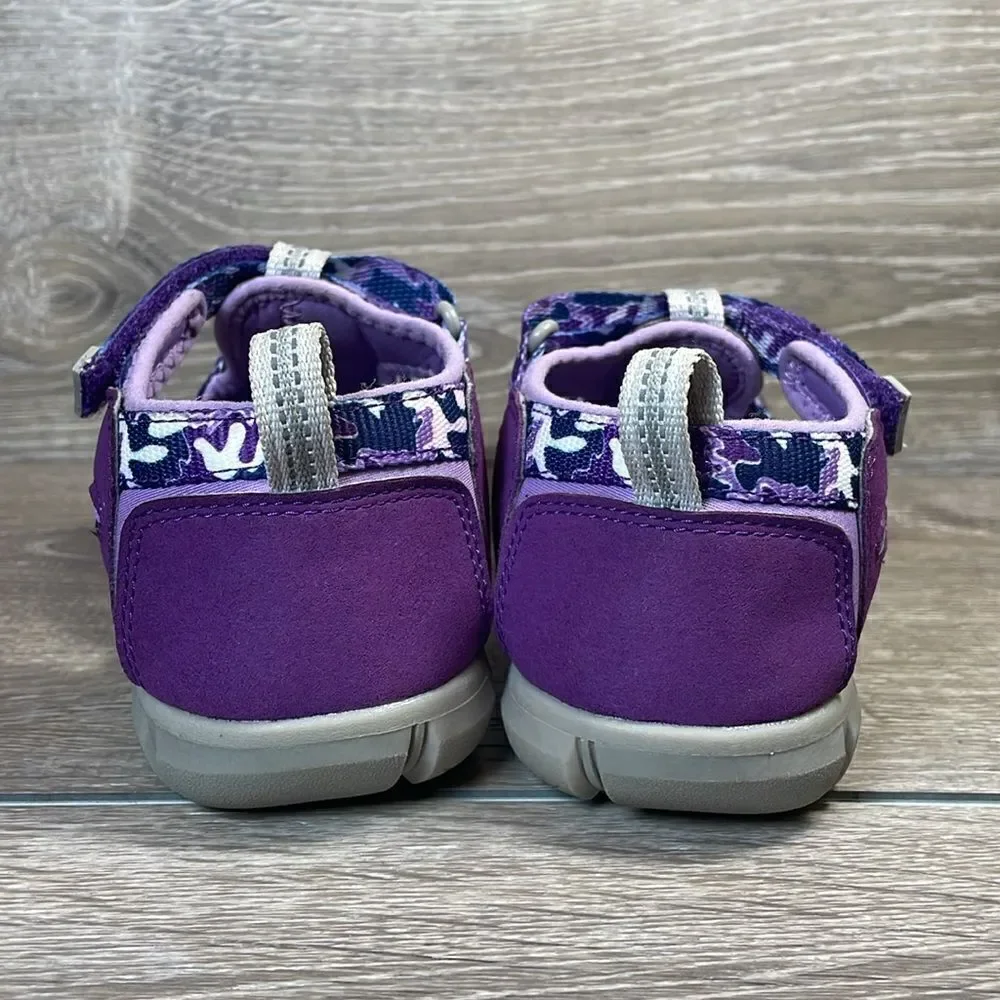 Keen Seacamp II CNX Little Girl Sz 3 Camo Tillandsia Waterproof Hiking Sandals